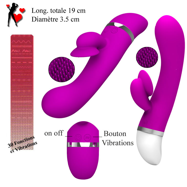Vibromasseur Rabbit stimulation vagin point G et clitoris