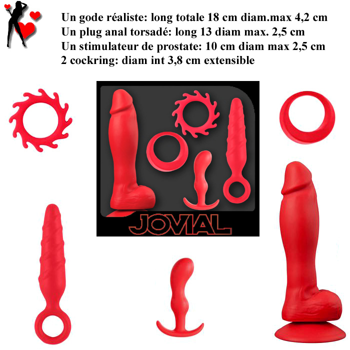 Kit anal silicone pour jeux sexuel plug gode plug stimulateur prostate et cockring