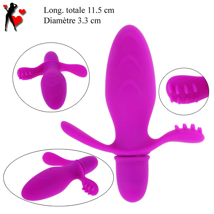 Plug vaginal triple stimulation anus clito et vagin